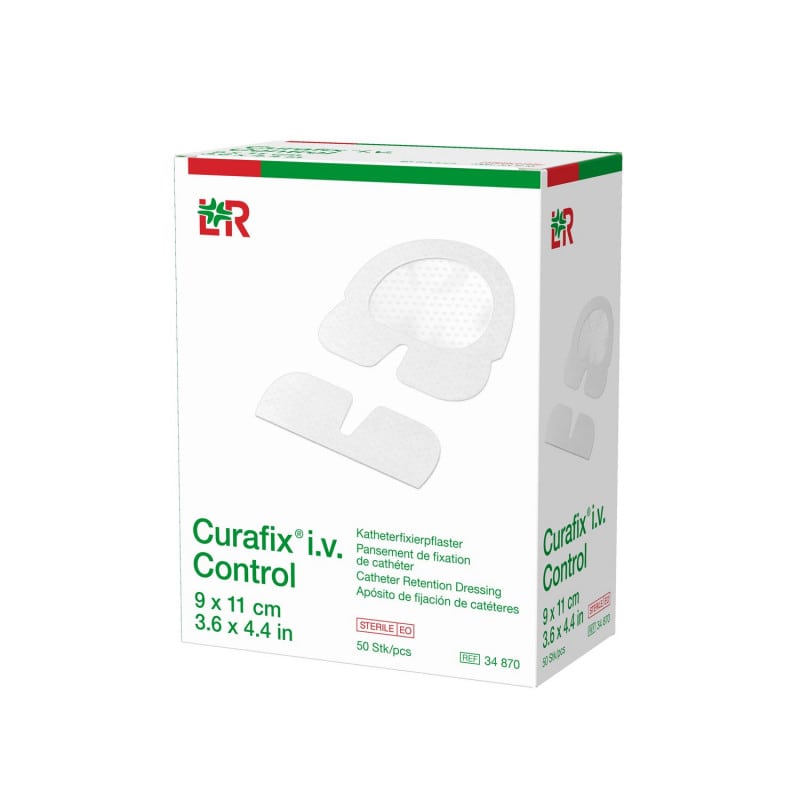 Curafix i.v. Control Katheterfixierung - sterile Lösung für Katheter, Kanülen und zentralvenöse Zugänge - Med-Praxisbedarf