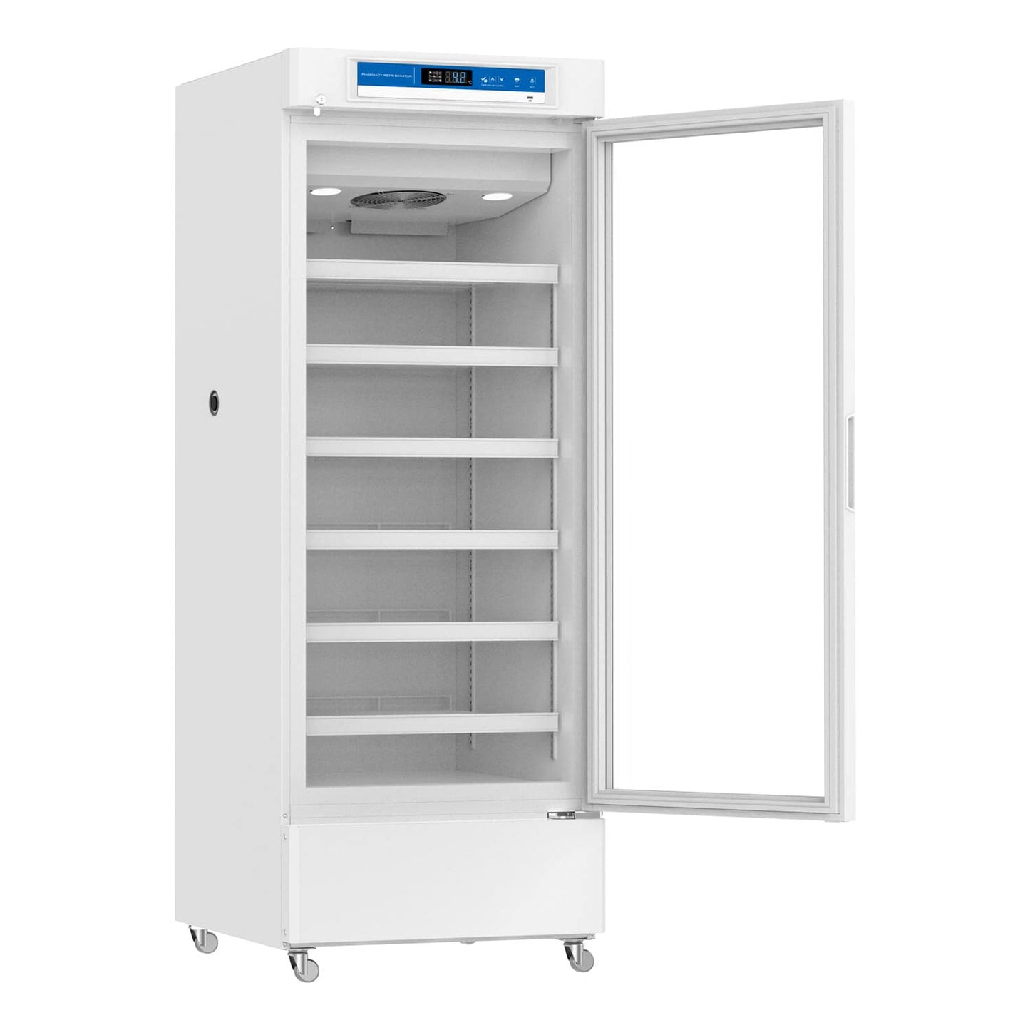 Medikamenten-Kühlschrank YC-525L Innenansicht - Großvolumige Lagerung von Medikamenten auf Glasböden, 525 Liter - Med-Prax...