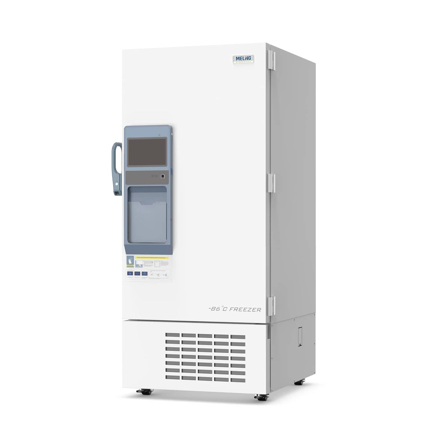 ULT-Gefrierschrank DW-HL530 geschlossene Tür mit Meling Biomedical Logo - Med-Praxisbedarf