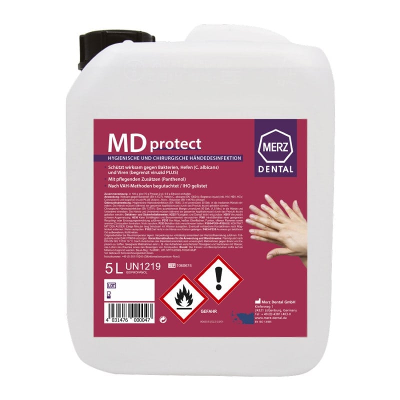 Alkoholische Händedesinfektion MD protect - für medizinische und chirurgische Zwecke - Med-Praxisbedarf