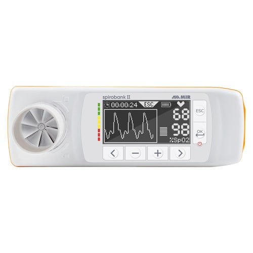 New Spirobank II mobiles Lungenfunktionsgerät Seitenansicht - kompaktes Design, speichert bis zu 10.000 Tests - Med-Praxis...