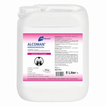 ALCOMAN Händedesinfektionsmittel im Gebinde - Nachfüllpackung für Desinfektionsmittelspender - Med-Praxisbedarf