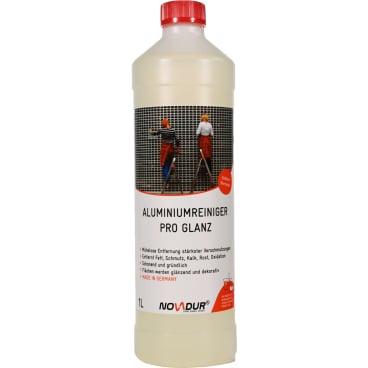 NOVADUR Aluminiumreiniger Pro Glanz - Spezialreiniger für Aluminium und Aluminiumlegierungen - Med-Praxisbedarf