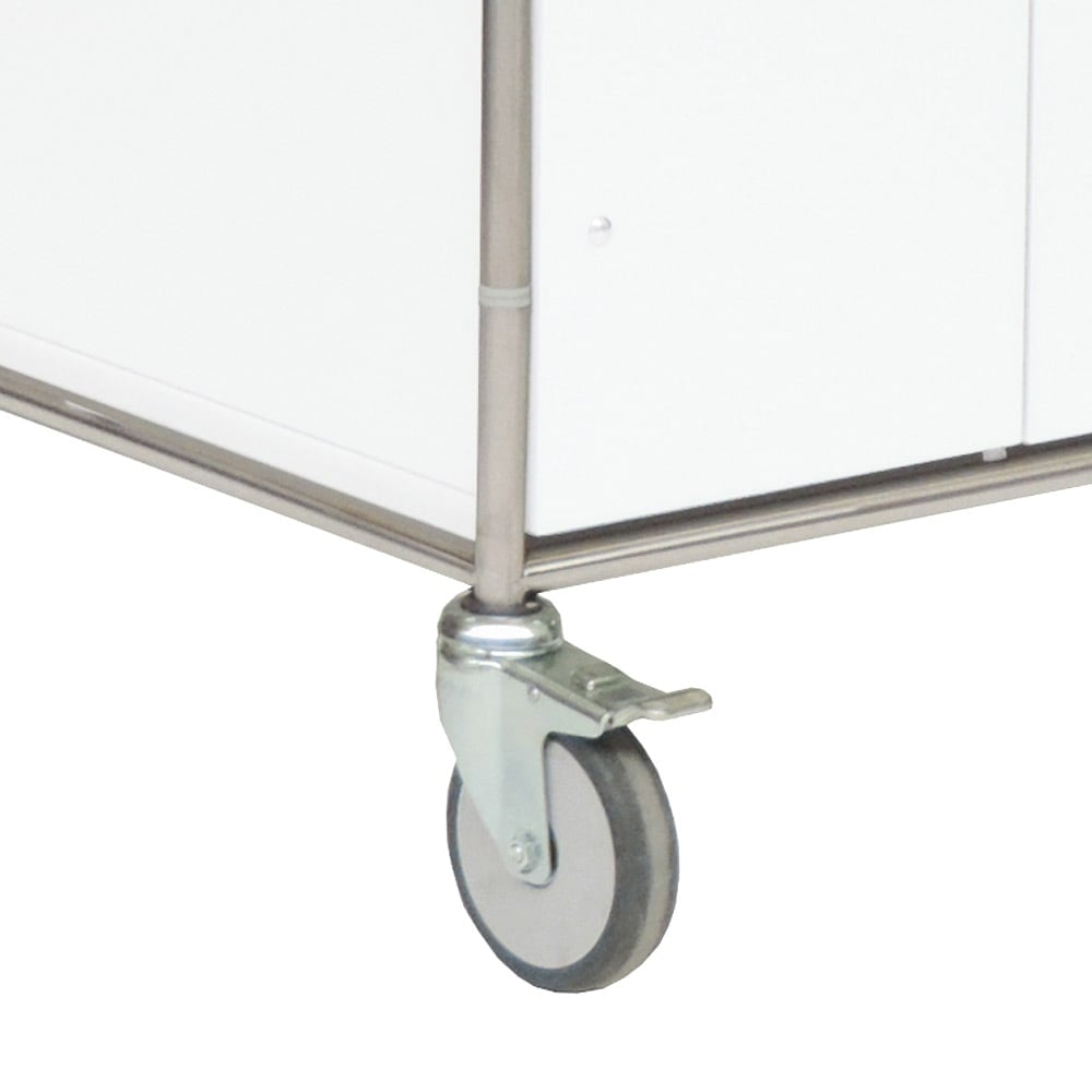 Stationswagen Medizin mobiler Medikamentenwagen - 64x60,5x108 cm mit Schubladen und Stauraum - Med-Praxisbedarf
