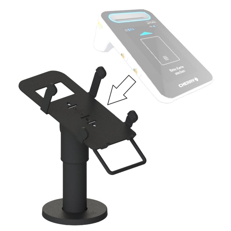 Terminal-Halterung für Cherry ST-1506 - 120 mm hohes Standrohr mit Klemme - Med-Praxisbedarf