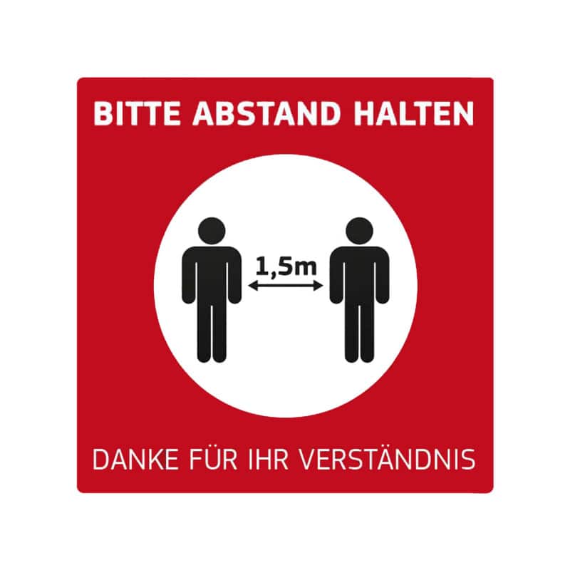 Fußbodenaufkleber Indoor - Anwendung auf Linoleum oder Fliesen, leicht zu reinigen - Med-Praxisbedarf
