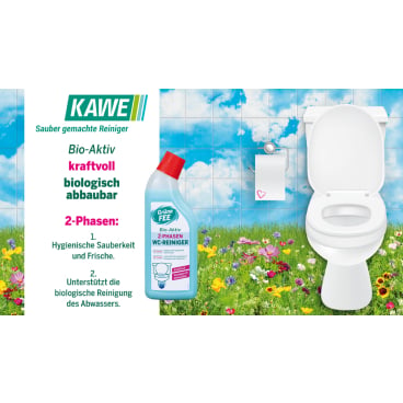 KAWE Grüne Fee WC-Reiniger Flasche - für professionellen Einsatz, 1 Liter - Med-Praxisbedarf