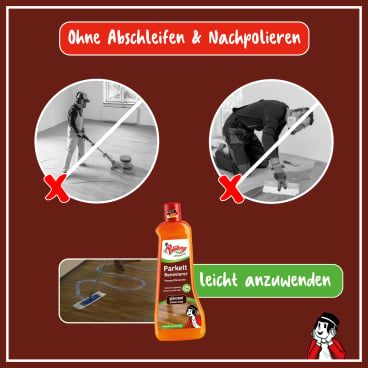 POLIBOY Parkett Renovierer Flasche - glänzende Bodenpflege für Praxen und Kliniken - Med-Praxisbedarf