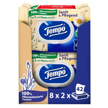 Tempo sanft & pflegend Feuchttücher Großpackung - wirtschaftlich für Pflegeeinrichtungen - Med-Praxisbedarf