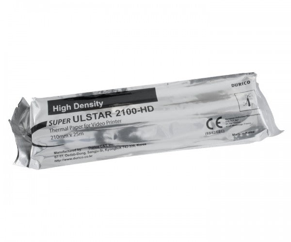 Ulstar 2100HD Videoprinter-Papier - Thermopapier 210mm x 25m, kontrastreich - Med-Praxisbedarf