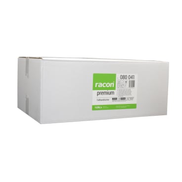 racon® Premium Falthandtücher im Spender - 2-lagige, hochweiße Papierhandtücher 23 cm x 22 cm - Med-Praxisbedarf