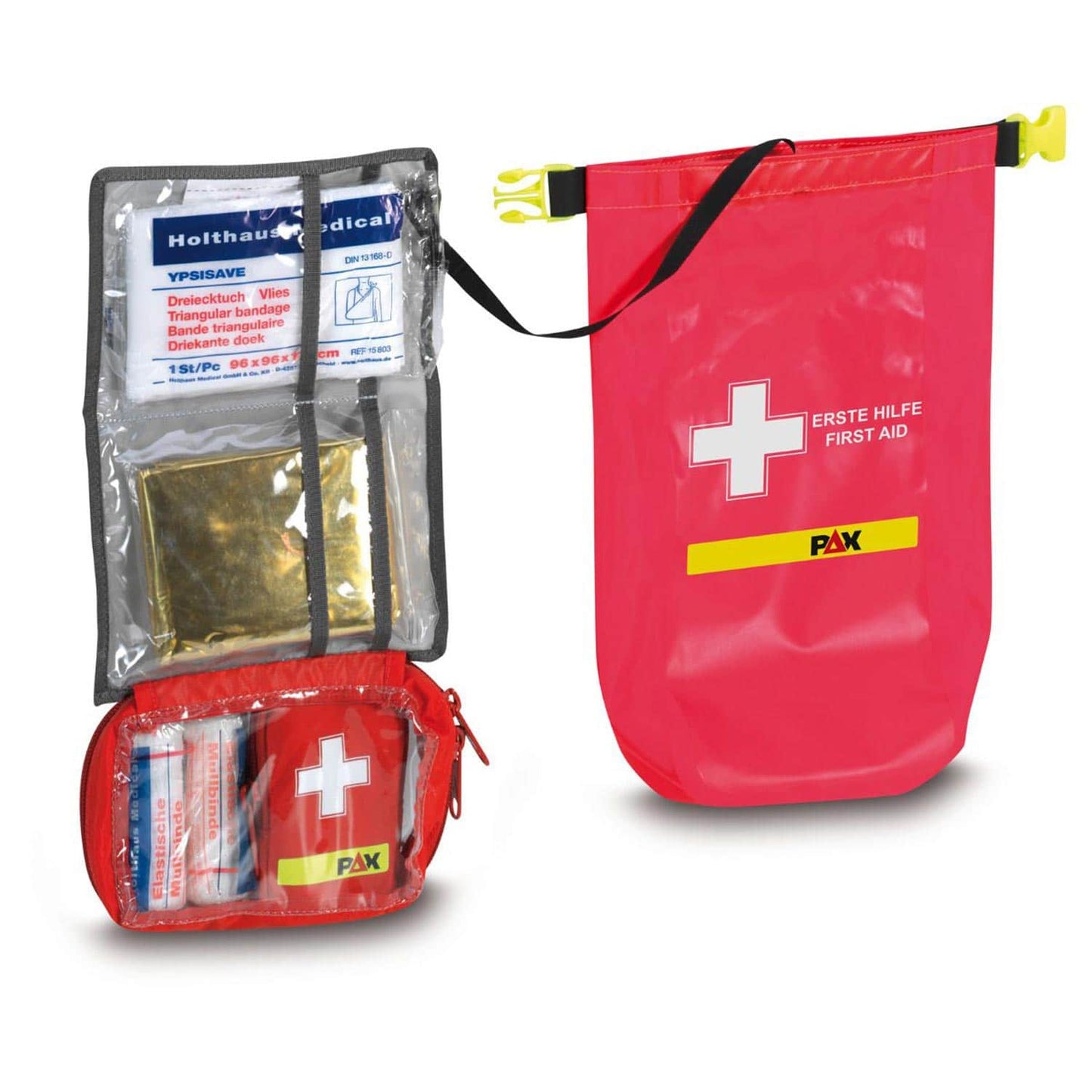 Wasserdichte Erste-Hilfe-Tasche PAX - mobil, kompakt für den Einsatz unterwegs - Med-Praxisbedarf