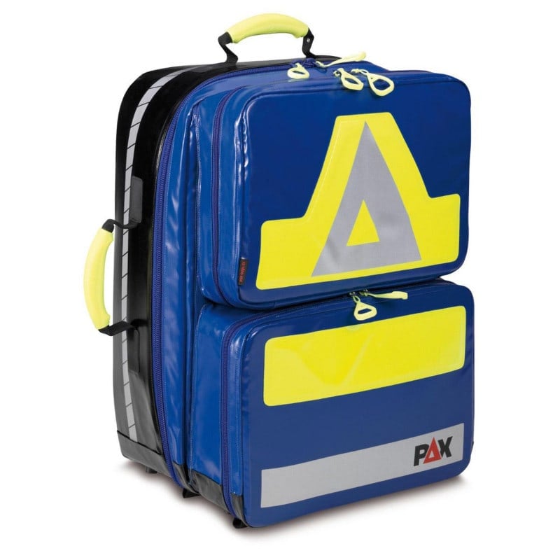 Rettungsdienst-Rucksack PAX L-FT2 von oben - Übersicht über alle Fächer und Tragegurte - Med-Praxisbedarf