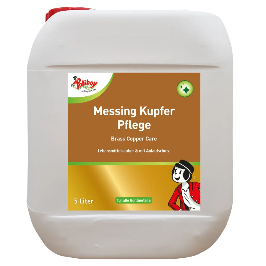 POLIBOY Metallpflege Flasche - Messing Kupfer Pflege zur Reinigung und Politur - Med-Praxisbedarf