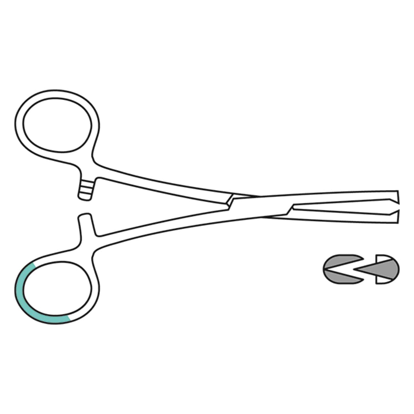 Arterienklemme nach Kocher gerade 14cm - chirurgisches Einmalinstrument von Paul Hartmann - Med-Praxisbedarf