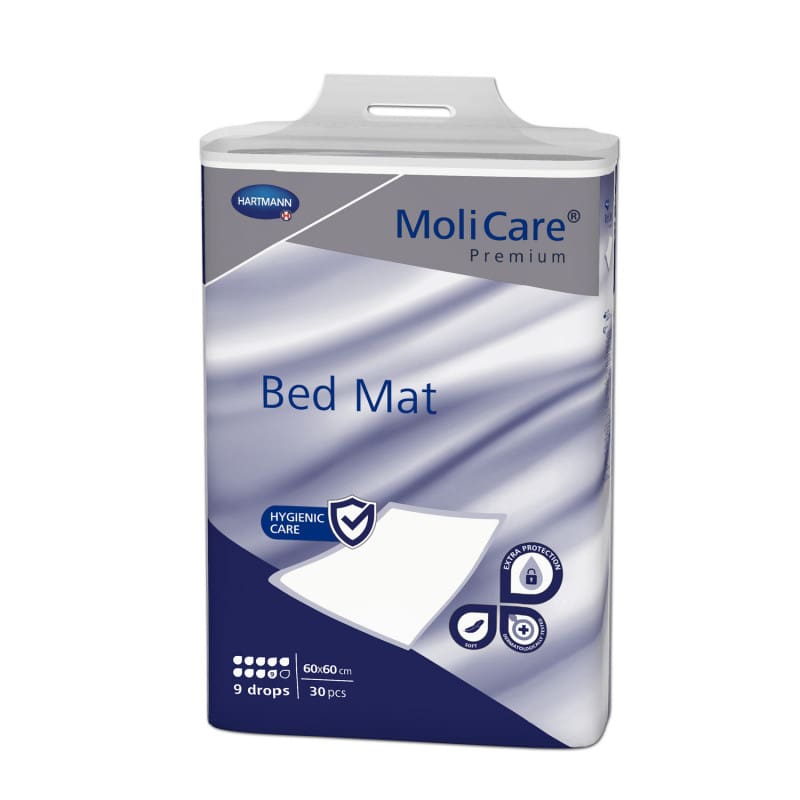 MoliCare Bed Mat 9 Tropfen Bettschutz - flüssigkeitsundurchlässige Rückseite für Matratzenschutz - Med-Praxisbedarf