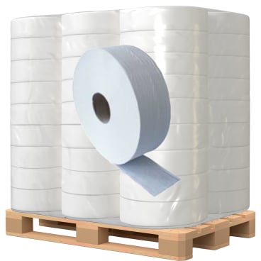 Toilettenpapier Jumbo-Rolle 300 Meter - 2-lagig, hochweiß für Pflegeeinrichtungen und Praxen - Med-Praxisbedarf