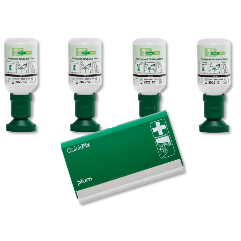Aktions-Pack Plum Augenspüllösung - praktisches Set für die Erste-Hilfe-Ausstattung in Kliniken - Med-Praxisbedarf
