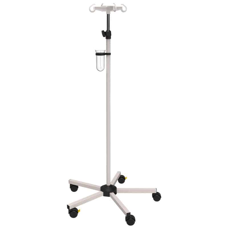 Farbiger Infusionsständer grün für Infusionsflaschen und -beutel - robustes Metallgestell - Med-Praxisbedarf