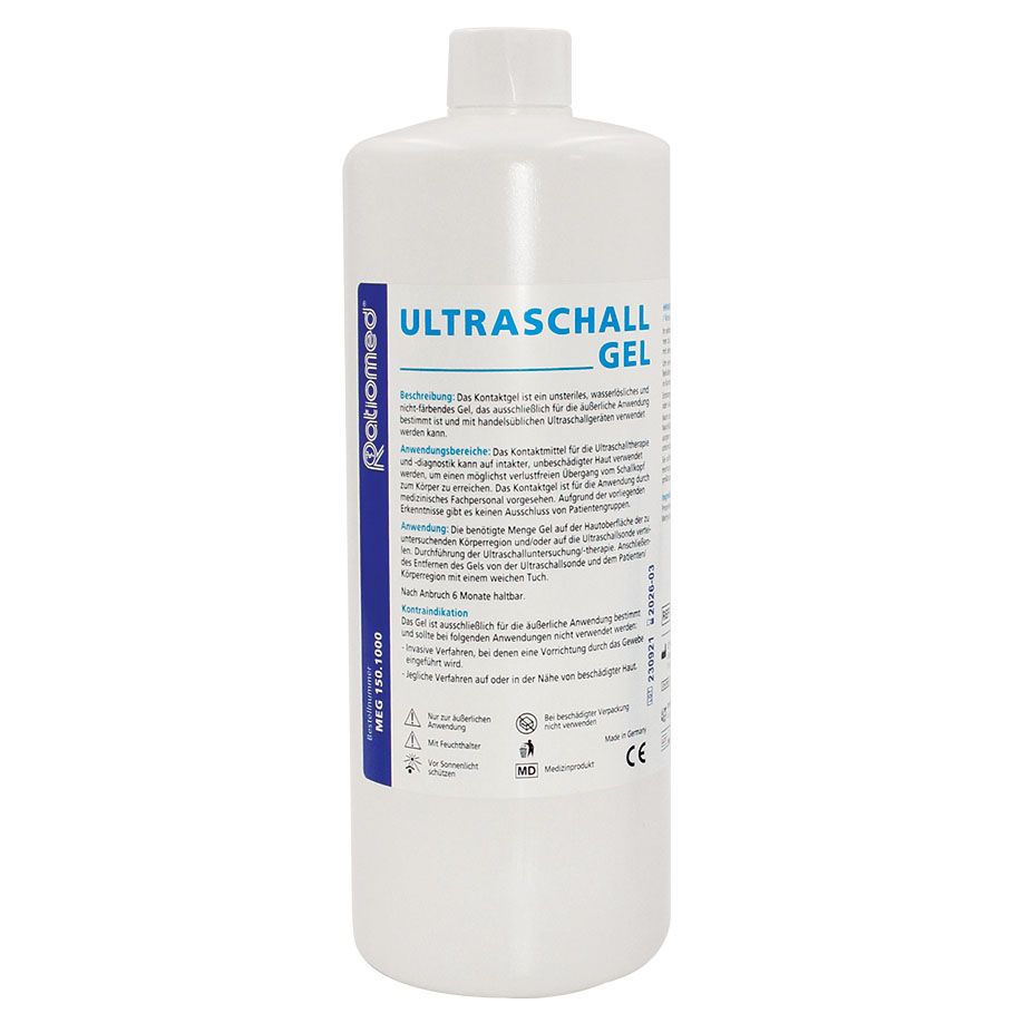 Ultraschallgel ratiomed Kontaktgel - 1 Liter Gebinde, wasserlöslich, farblos - Med-Praxisbedarf