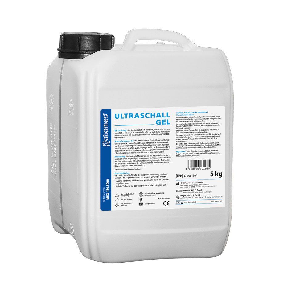 Ultraschallgel ratiomed für Diagnostik - 5 Liter Kanister, hygienisch, klare Konsistenz - Med-Praxisbedarf