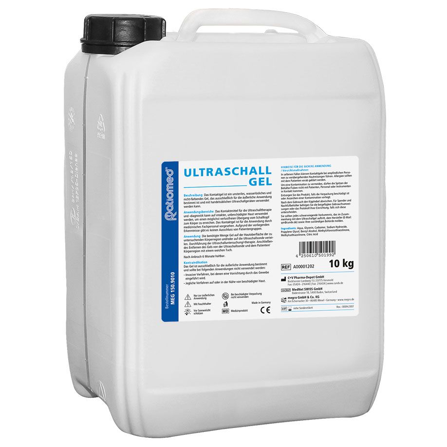 Ultraschallgel ratiomed in Tube - 250 ml, für Ultraschalltherapie, hautverträglich - Med-Praxisbedarf