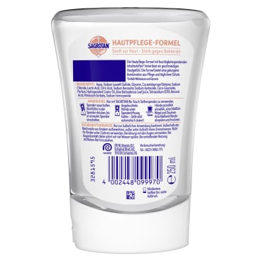 SAGROTAN No-Touch Seifennachfüller - berührungslose Hygiene, 250 ml Nachfüllpackung - Med-Praxisbedarf