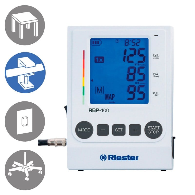Riester RBP-100 Display und Bedientasten im Detailansicht - gut ablesbare Werte - Med-Praxisbedarf