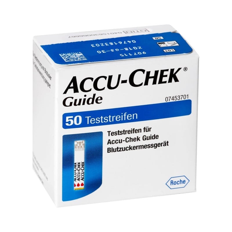Accu-Chek Guide Teststreifen - Blutzuckerteststreifen in spezieller, schützender Box - Med-Praxisbedarf