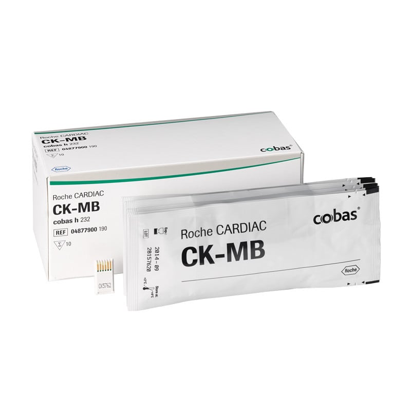 Roche CARDIAC CK-MB Teststreifen - quantitative CK-MB Bestimmung im Blut, für cobas h232 - Med-Praxisbedarf