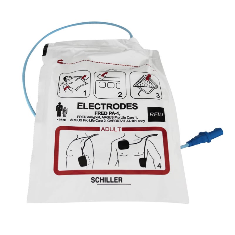 FRED easyport plus Defi-Elektroden für Schiller Defibrillatoren - Erwachsenen-Elektroden, mehrfach kompatibel - Med-Praxis...