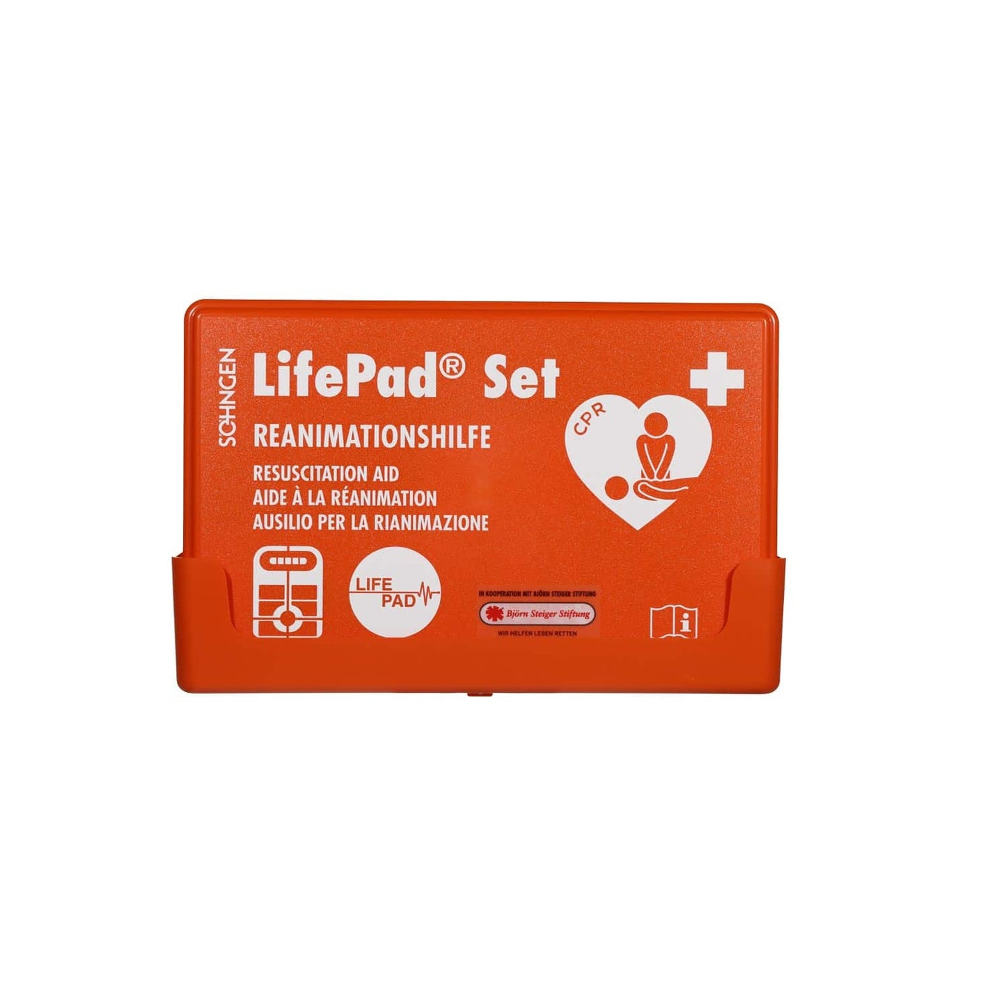 LifePad Reanimationshilfe Verpackung - originalverpackt mit Piktogrammen für Notfälle - Med-Praxisbedarf