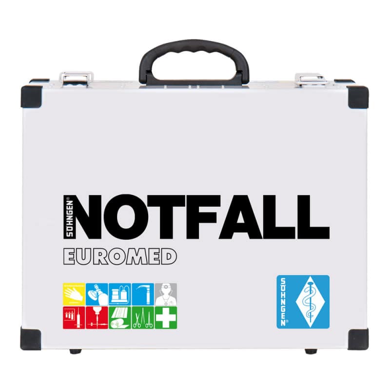 Notfallkoffer EUROMED Modul A+B - robuster Aluminiumkoffer mit VARIOFLEX Bar - Med-Praxisbedarf