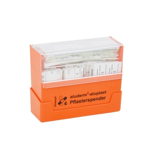 Aluderm-Aluplast Pflasterspender - gefüllt mit 115 Wundpflastern für Praxis und Klinik - Med-Praxisbedarf