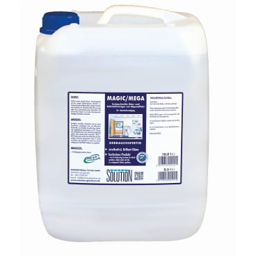 Solution MEGA Reiniger für Glas und Edelstahl - 5 Liter Kanister, streifenfrei, professionell - Med-Praxisbedarf