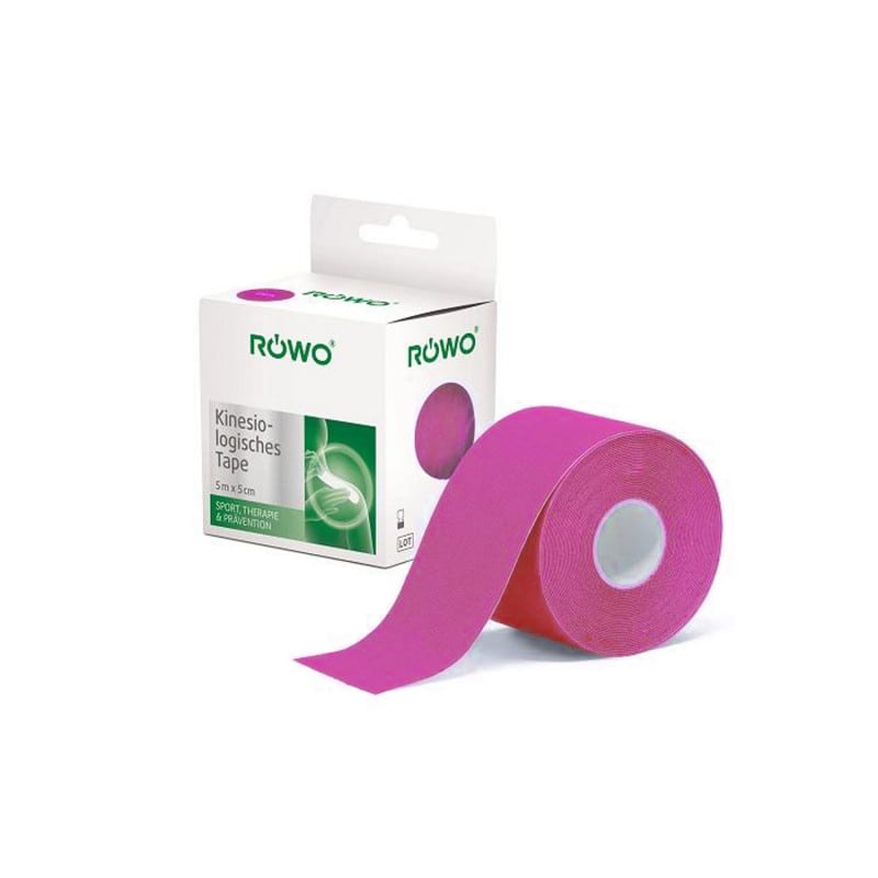 RÖWO Kinesiologisches Tape beige - hautfarbenes Tape zur Entlastung, 5 Meter - Med-Praxisbedarf