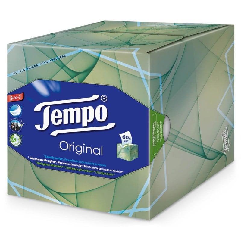 TEMPO Original Taschentücher Großpackung - bewährte Qualität für den medizinischen Bereich - Med-Praxisbedarf