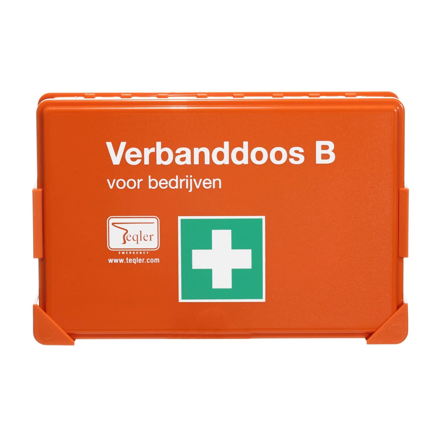 Erste-Hilfe-Koffer Betriebs-Verbandkasten B - Seitenansicht mit Maßen 26 cm Breite, 17 cm Tiefe - Med-Praxisbedarf