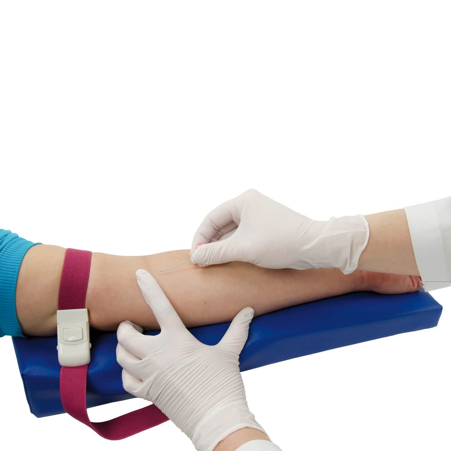 Teqler Injektionskissen für Infusionen und Aderlass - weiche Polsterung, 45x15 cm - Med-Praxisbedarf