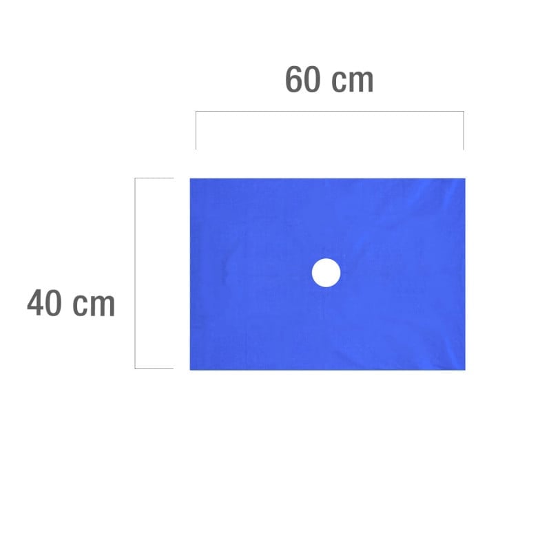 Abdecktuch Lochtuch 6 cm grün - Aus Baumwolle, ideal für ambulante Behandlungen - Med-Praxisbedarf