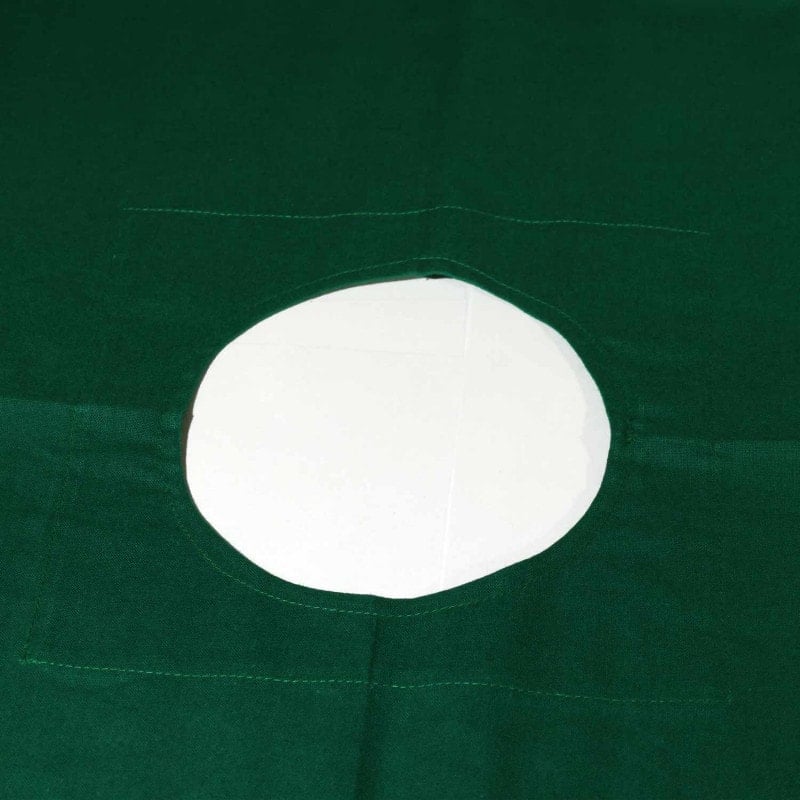 Lochtuch 6 cm OP-Tuch grün - Aus reiner Baumwolle, Abdecktuch mit mittlerem Lochdurchmesser - Med-Praxisbedarf