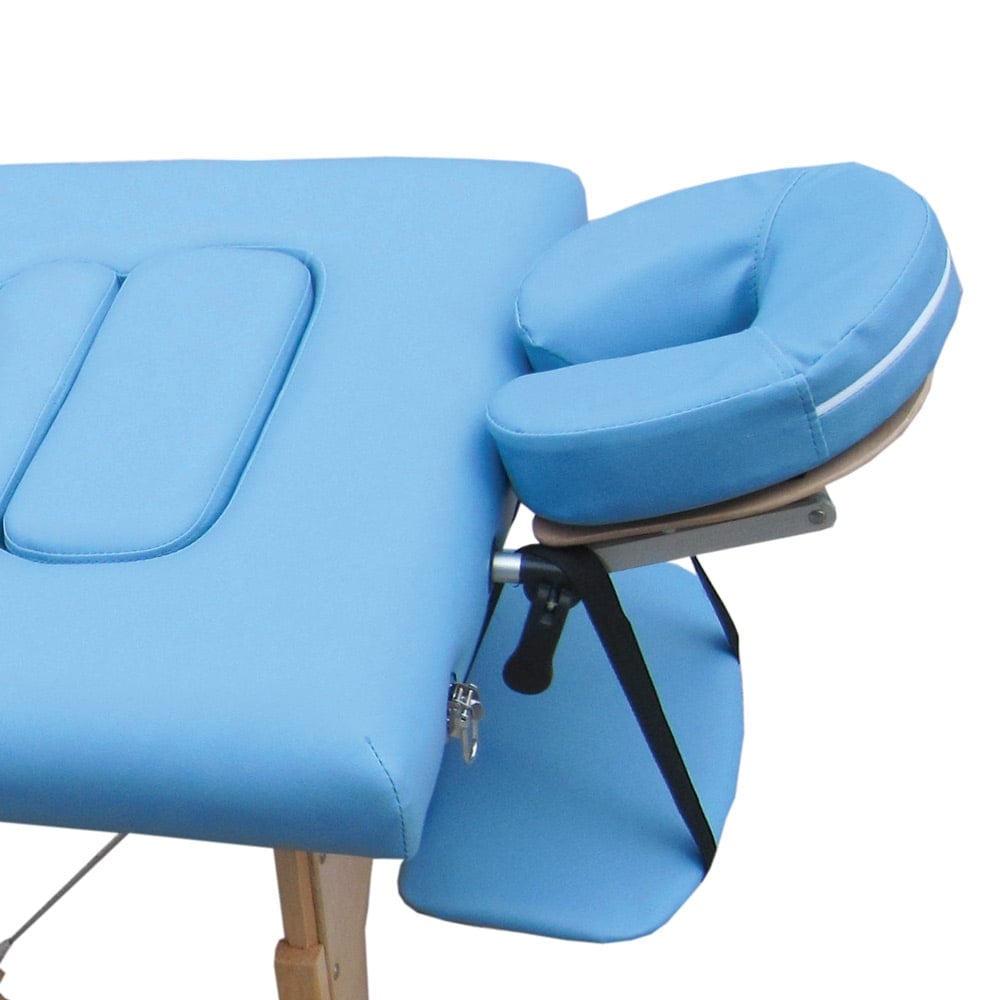 Detail Massageliege Schwangere - verstellbare Polsterung und stoffbezogene Liegefläche - Med-Praxisbedarf