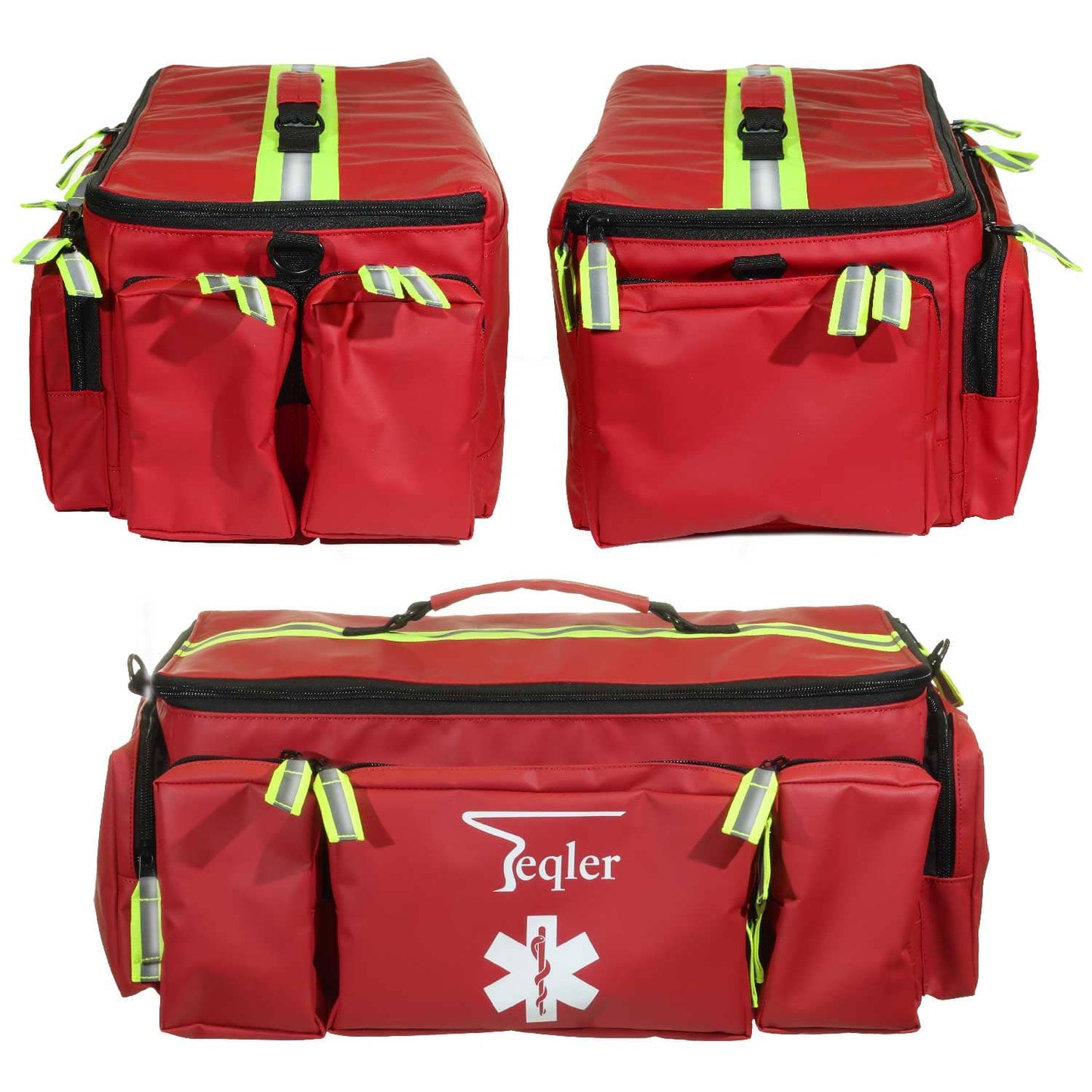 Tragegriff und Verschluss Notfalltasche Hasselt - sichere Handhabung und Transport - Med-Praxisbedarf