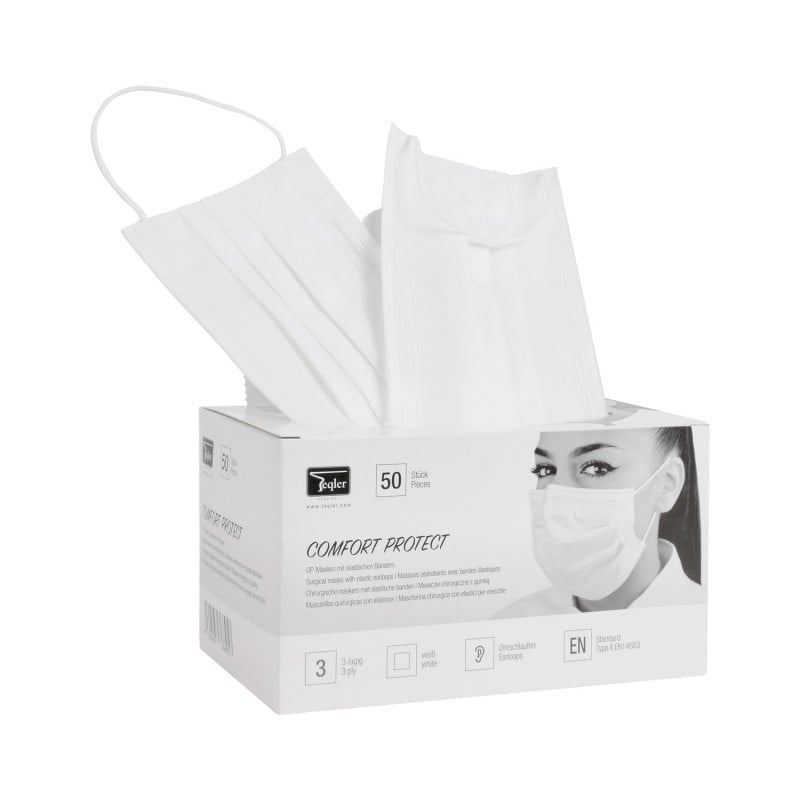 Medizinischer Mundschutz 3-lagig - OP-Maske Typ II, weiches Vliesmaterial, blau - Med-Praxisbedarf