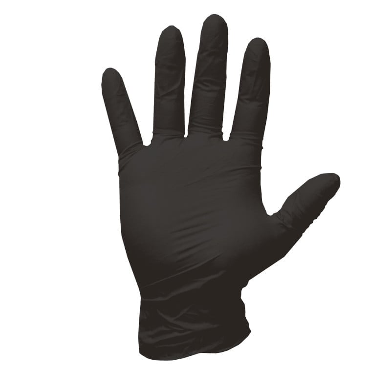 Nitrilhandschuhe schwarz Tattoo-Handschuhe - gepudert, Größe M, für sterile Umgebungen - Teqler bei Med-Praxisbedarf