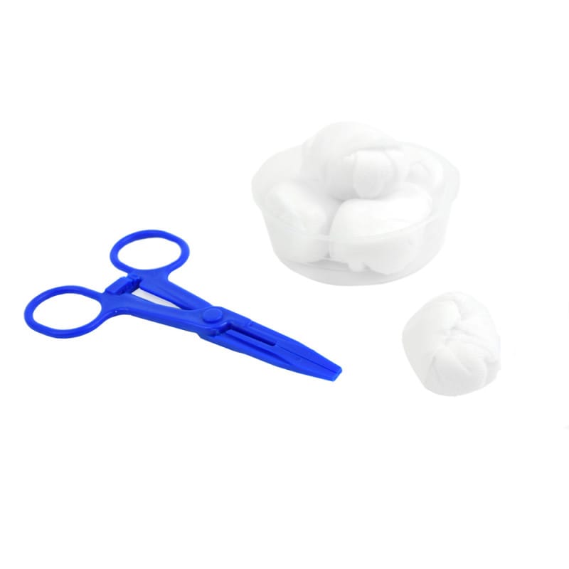 Teqler Desinfektionsset - präoperative Hautdesinfektion mit Kocher-Klemme 14cm - Med-Praxisbedarf
