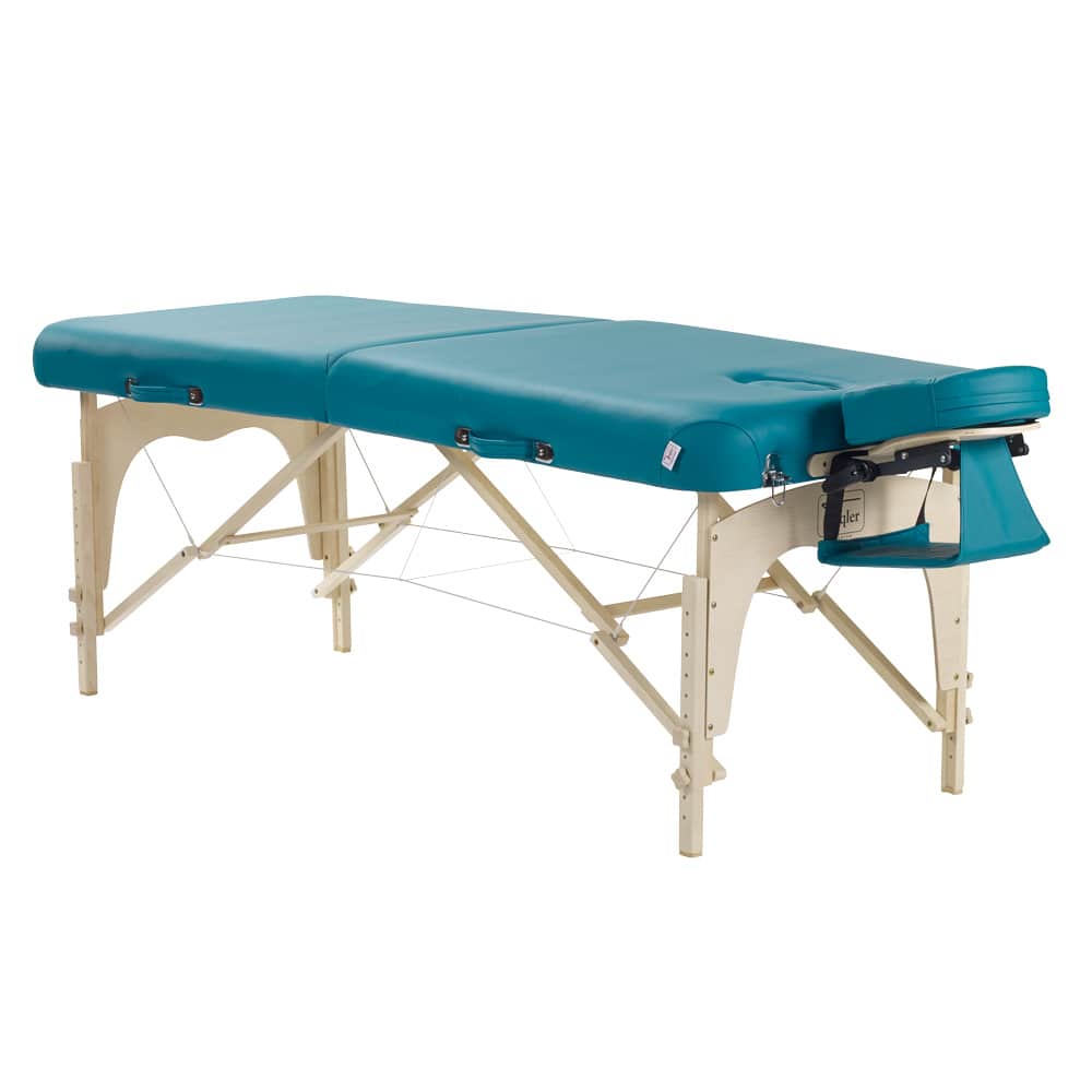 Teqler Holz-Massageliege Ubud aus Buchenholz - mobile Therapieliege für Arztpraxis und Klinik - Med-Praxisbedarf