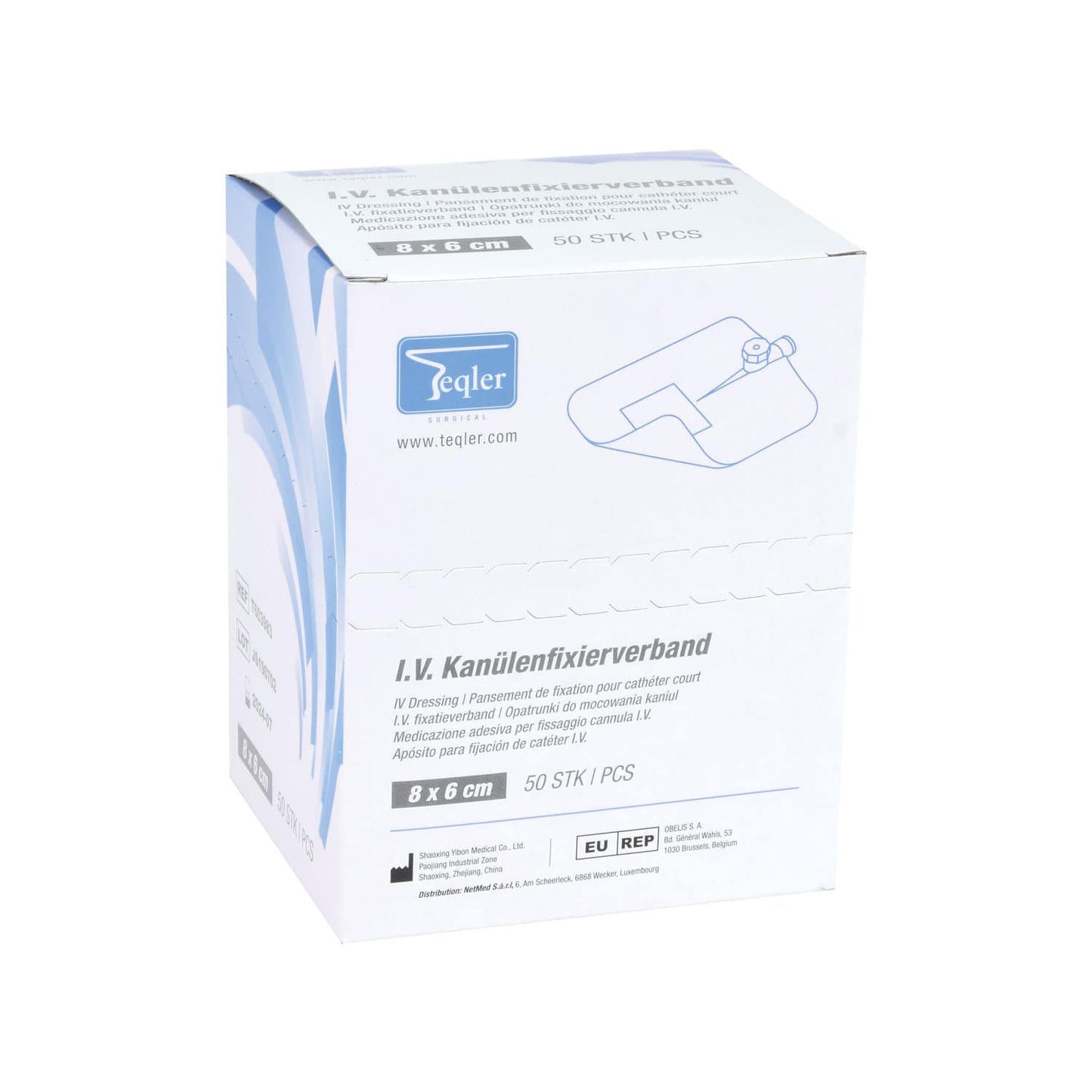 Steriles Kanülenpflaster Teqler - optimale Fixierung von Verweilkanülen - Med-Praxisbedarf