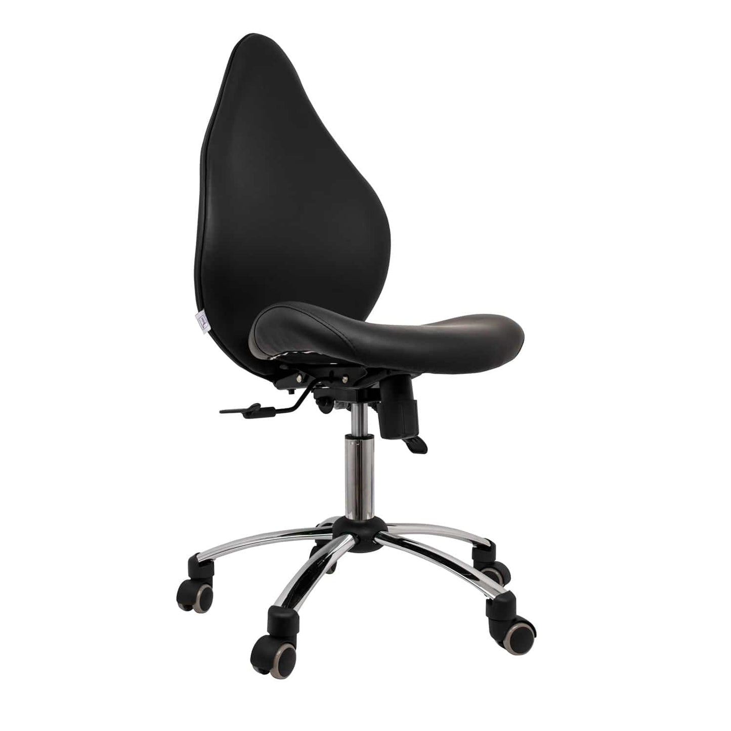 Teqler Praxisstuhl in Seitenansicht - Ergonomischer Stuhl für medizinische Einrichtungen in modernem Design - Med-Praxisbe...