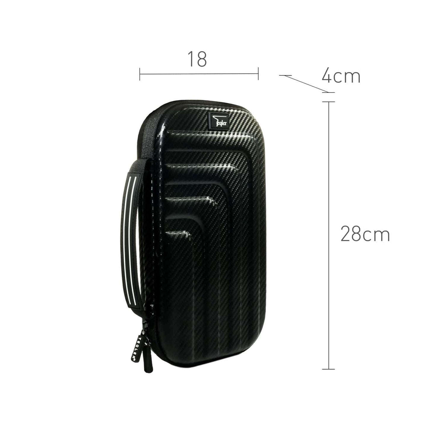 Teqler Stethoskop-Tasche geschlossene Seitenansicht - Schlankes Design des Transport-Etuis - Med-Praxisbedarf
